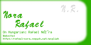 nora rafael business card